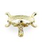 Low Profile Jeweled Gold Tone Metal Egg Sphere Stand Holder Display